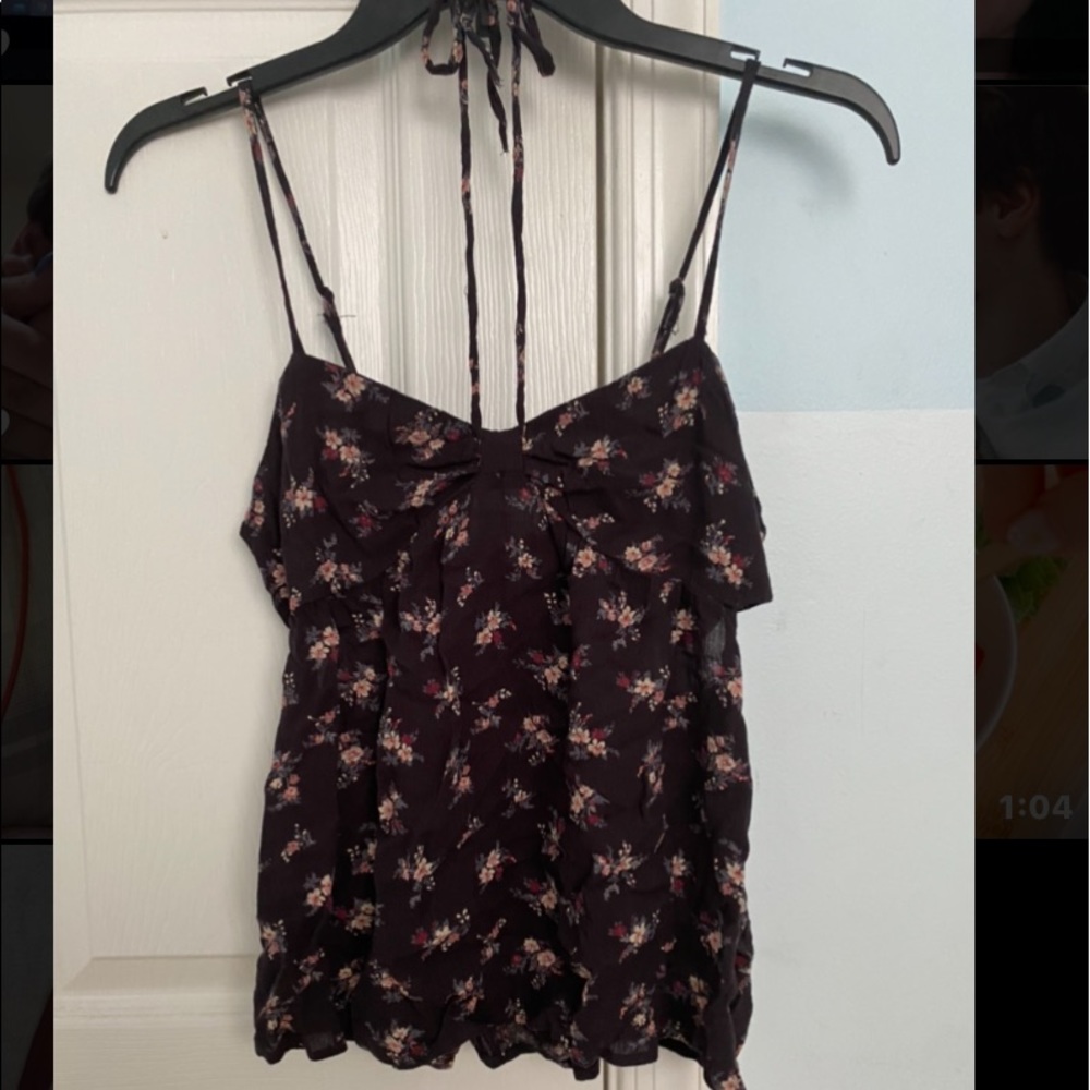 AE Floral Printed Halter Tank Top
